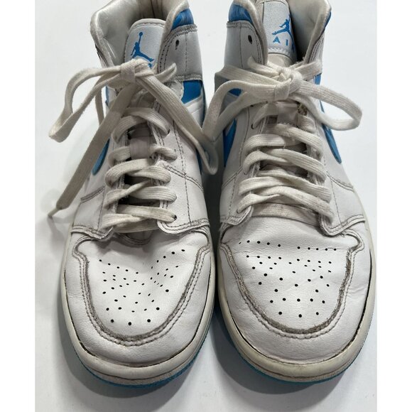 Air Jordan 1 Mid Leather Sneakers in UNC - Picture 3 of 9